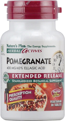 Nature's Plus Herbal Actives Romã 400mg - 30 Comprimidos Vegetarianos