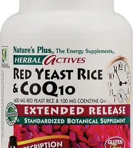 Nature's Plus Herbal Actives Red Yeast Rice and CoQ10 -- 30 Vegetarian Tablets
