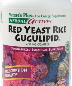Nature's Plus Herbal Actives Arroz Vermelho Fermentado Gugulipid 450mg - 120 Cápsulas Vegetarianas