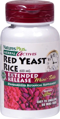 Nature's Plus Herbal Actives Arroz de Levedura Vermelha 600mg - 60 Mini Comprimidos