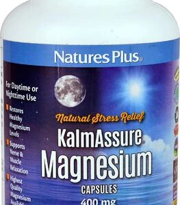 Nature's Plus KalmAssure Magnésio 400mg - 90 Cápsulas Veganas - Bem-Estar e Relaxamento