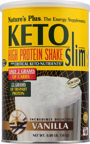Nature's Plus KETOSlim Shake Proteico Alta Proteína Baunilha - 363g