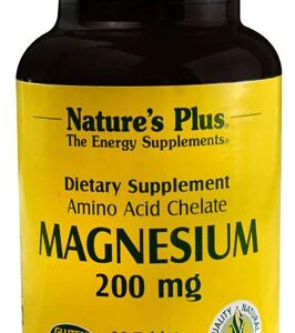 Nature's Plus Magnésio Quelado 200mg - 90 Comprimidos para Bem-Estar Completo