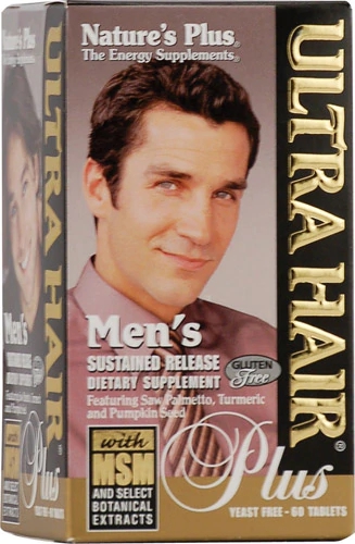 Nature's Plus Men's Ultra Hair® Plus 60 Tablets - Cabelo Forte e Saudável