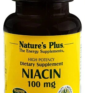 Nature's Plus Niacina 100mg - 90 Comprimidos para Saúde Cardiovascular e Bem-Estar