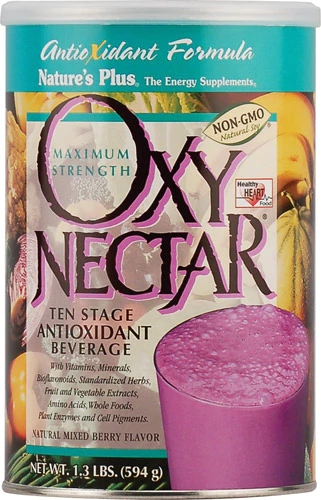 Nature's Plus Oxy-Nectar® Bebida Antioxidante 10 Estágios Frutas Vermelhas Misturadas 600g