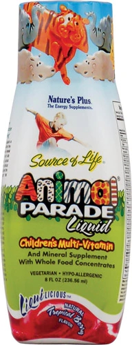 Nature's Plus Animal Parade® Children's Liquid Multi-Vitamin and Mineral Supplement Tropical Berry -- 8 fl oz