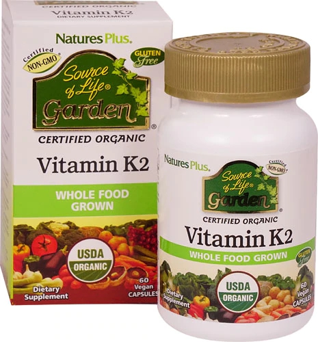Nature's Plus Source of Life® Garden Vitamina K2 MK-7 Vegana - 60 Cápsulas