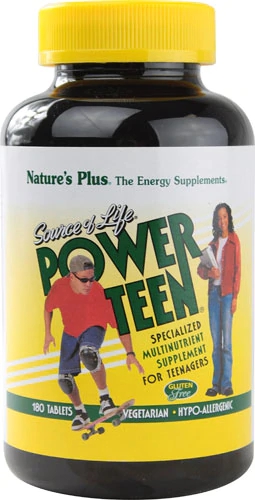 Nature's Plus Source of Life Power Teen® Multivitamínico - 180 Comprimidos para Adolescentes
