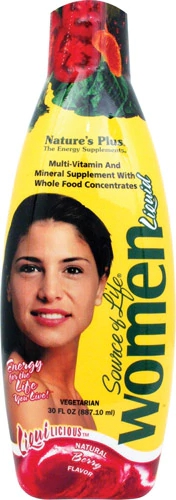 Nature's Plus Source of Life Mulher Multivitamínico Líquido Sabor Frutas Vermelhas - 887ml