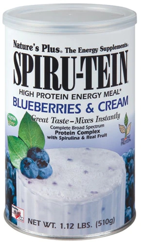 Nature's Plus Spiru-Tein® Refeição Alta Proteína Sabores Frutas Vermelhas e Creme 508g