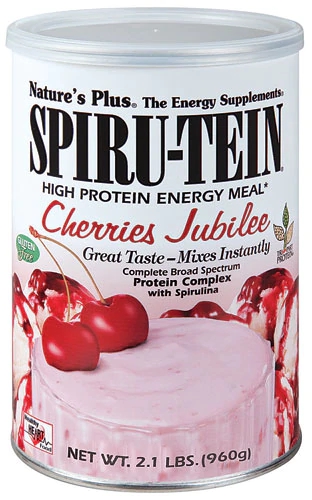 Nature's Plus Spiru-Tein® Cherries Jubilee Shake de Proteína 953g - Energia e Nutrição Completa