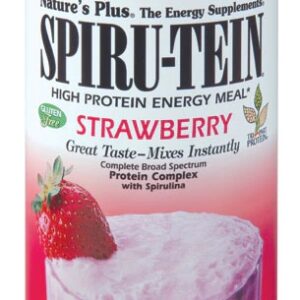 Nature's Plus Spiru-Tein® Refeição Proteica Morango 544g - Energia e Nutrição Completa