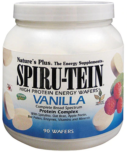 Nature's Plus Spiru-Tein Wafers Baunilha 90 Unidades - Energia e Nutrição Essencial