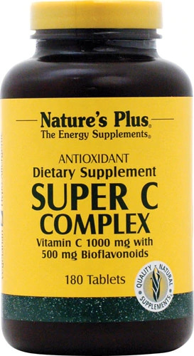 Nature's Plus Super C Complex 180 Comprimidos - Poder Antioxidante e Imunidade