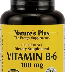 Nature's Plus Vitamina B6 100mg - 90 Comprimidos | Essencial para o Bem-Estar