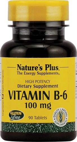Nature's Plus Vitamina B6 100mg - 90 Comprimidos | Essencial para o Bem-Estar