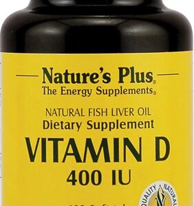 Nature's Plus Vitamina D3 400 UI - 180 Cápsulas Gelatinosas Macias