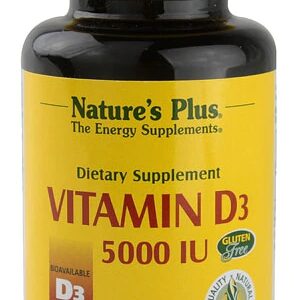 Nature's Plus Vitamina D3 5000 UI - 60 Cápsulas Softgel Essenciais