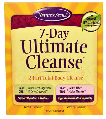 Nature's Secret 7-Day Ultimate Cleanse 72 Comprimidos - Desintoxicação Corporal Total