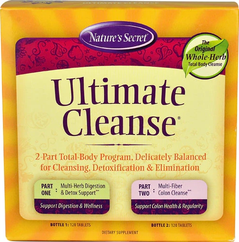 Nature's Secret Ultimate Cleanse Kit 120 Tabletes - Desintoxicação e Bem-Estar
