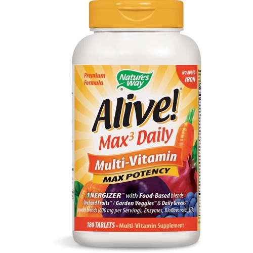 Nature's Way Alive!® Max 3 Daily Multi-Vitamin -- 180 Tablets