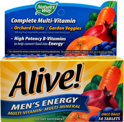 Nature's Way Alive! Men's Energy Multivitamínico 50 Comprimidos - Mais Vitalidade e Bem-Estar