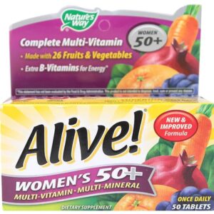 Comprar nature's way alive! ® women's 50+ -- 50 tablets preço no brasil multivitamins multivitamins for women suplementos em oferta vitamins & supplements suplemento importado loja 45 online promoção -