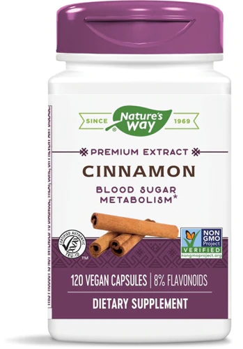 Nature's Way Canela Padronizada - 120 Cápsulas Veganas para Bem-Estar