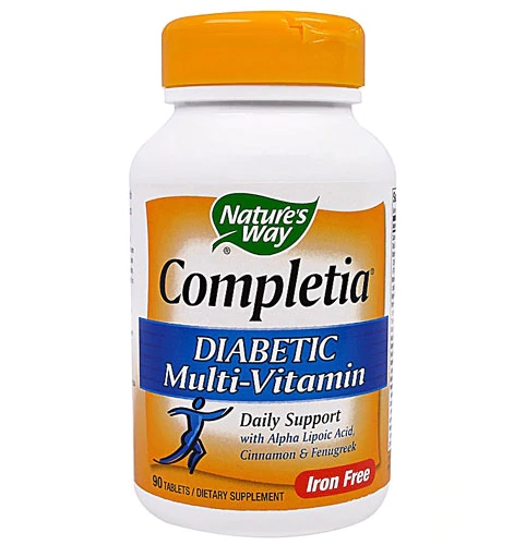 Nature's Way Completia® Multivitamínico para Diabetes - Livre de Ferro - 90 Comprimidos