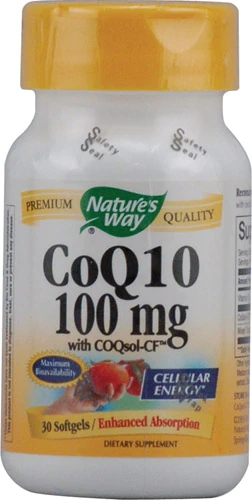 Nature's Way CoQ10 com Vitaminas A e E - 100mg - 30 Cápsulas Gelatinosas