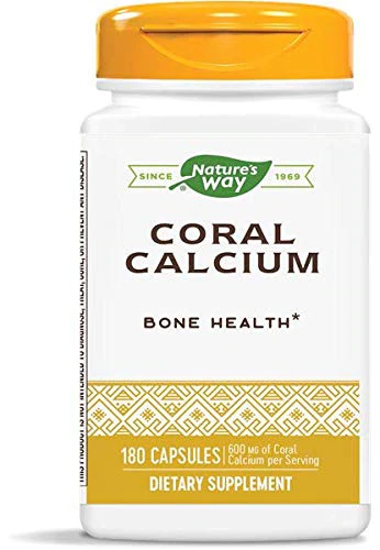 Nature's Way Coral Calcium 600mg por Dose - 180 Cápsulas: Saúde Óssea e Imunidade