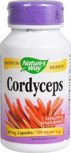 Nature's Way Cordyceps 1000mg - 60 Cápsulas Veganas para Energia e Vitalidade