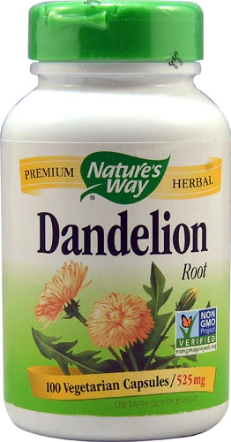Nature's Way Raiz de Dente de Leão - 1575 mg - 100 Cápsulas Veganas