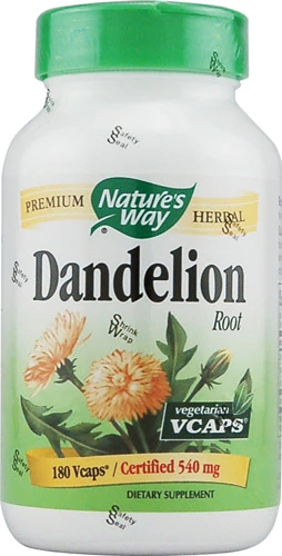 Raiz de Dente de Leão Nature's Way - 1575 mg - 180 Cápsulas Veganas