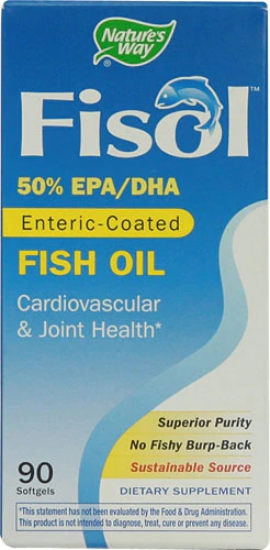 Nature's Way Fisol Óleo de Peixe 90 Softgels - Saúde Cardiovascular e Bem-Estar