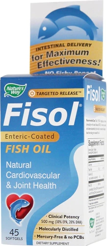 Nature's Way Fisol® Óleo de Peixe - 45 Cápsulas Gelatinosas Softgels