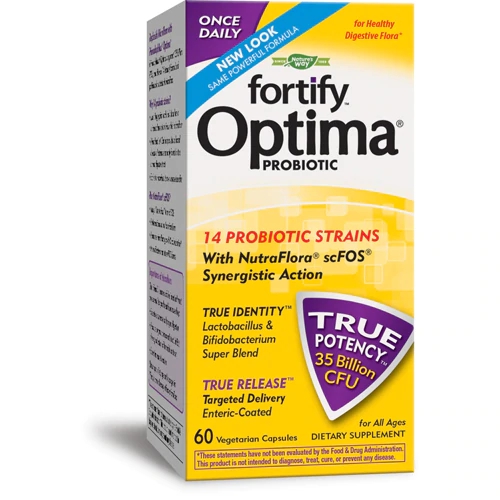 Nature's Way Fortify Optima Probiótico 35 Bilhões CFU 60 Cápsulas Vegetais