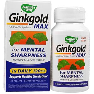 Comprar nature's way ginkgold® max -- 120 mg - 60 tablets preço no brasil brain & memory ginkgo biloba herbs & botanicals suplementos em oferta suplemento importado loja 209 online promoção -