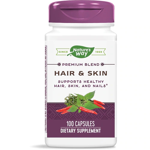 Nature's Way Cabelo e Pele com MSM e Glucosamina - 100 Cápsulas