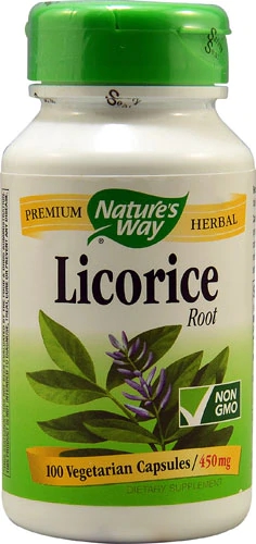 Nature's Way Raiz de Alcaçuz - 450 mg - 100 Cápsulas Vegetarianas