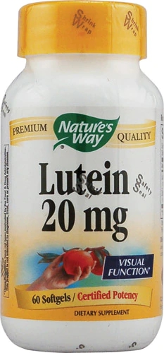 Nature's Way Luteína 20mg com Zeaxantina - 60 Cápsulas Gelatinosas para Saúde Ocular