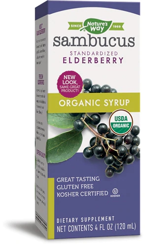 Xarope de Sabugueiro Orgânico Nature's Way Sambucus - 118ml (4 fl oz)