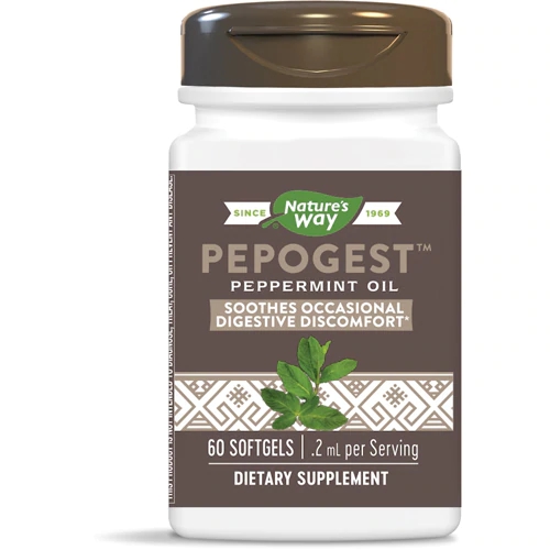 Nature's Way Pepogest Óleo de Hortelã 60 Cápsulas Gelatinosas - Alívio Digestivo