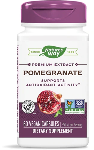 Nature's Way Romã - 350mg - 60 Comprimidos Veganos | Antioxidante Poderoso