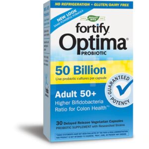 Nature's Way Primadophilus Optima Active HDS Probiotics Adultos 50+ - 50 Bilhões - 30 Cápsulas Vegetarianas