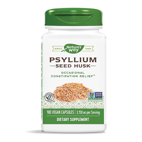Nature's Way Psyllium Seed Husk -- 3150 mg - 180 Vegan Capsules