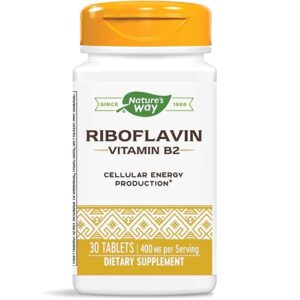 Nature's Way Riboflavina Vitamina B2 400mg - 30 Comprimidos