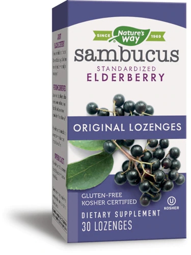 Nature's Way Sambucus Pastilhas Original 30 Unidades - Bem-Estar Imunológico