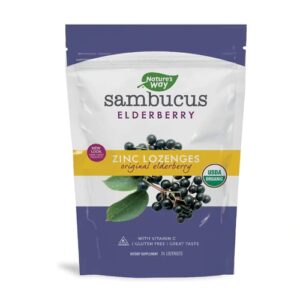 Nature's Way Sambucus Zinco Pastilhas Original Sabugueiro - 24 Pastilhas